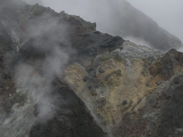 Sulfur at Turrialba volcano