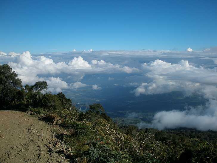 Risky road up to the volcano