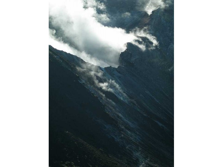 Gasses coming out of the Turrialba volcano