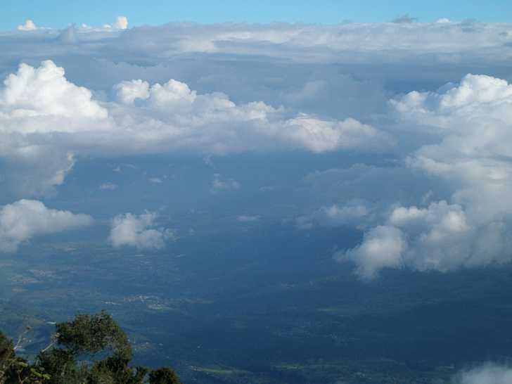 Looking down to the valley