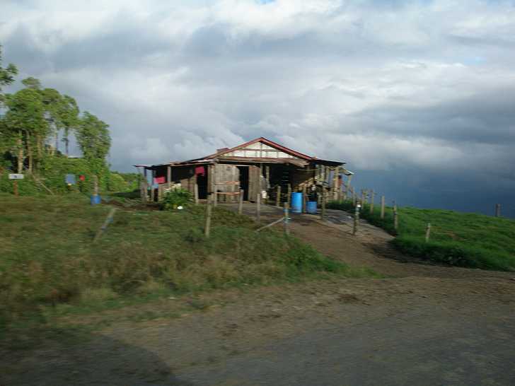 Small farmers house at the volcano slopes