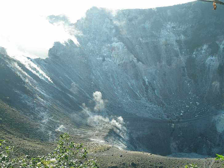 Steep volcano walls